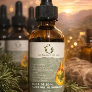 Huile de soin capillaire au romarin – Pousse et fortification