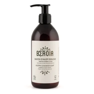 Savon d’Alep douche parfumé à l’ambre et oud – Douceur et parfum oriental 300 ml