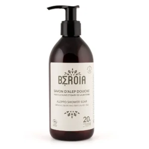 Savon d’Alep douche aux huiles d’olive et de baies de laurier– Nettoyage doux 300ml