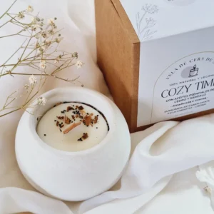 Bougie au soja Cèdre et Bois de Santal – Ambiance boisée et chaleureuse 225g