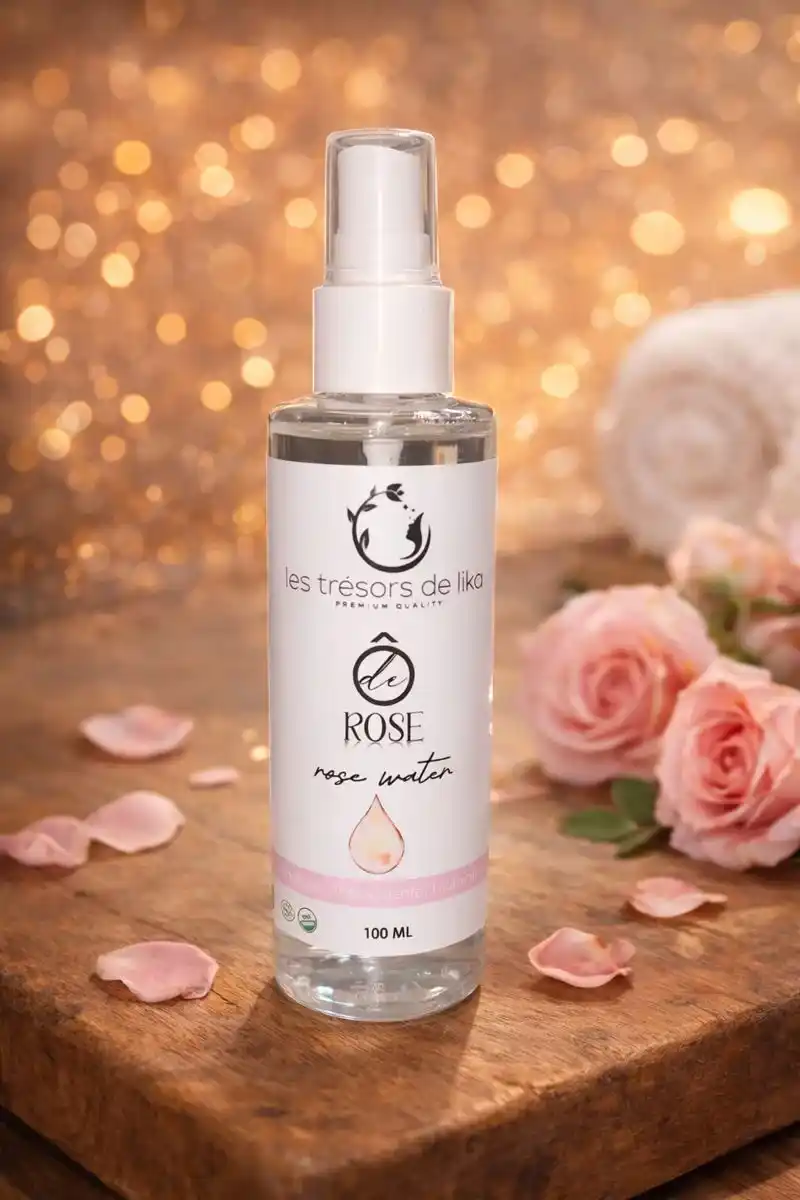 eau de rose bio,hydrolat de rose,tonique visage naturel,eau florale bio,soin peau sensible,eau de rose visage,lotion visage naturelle,Tonique visage doux,tous types de peau,Tonique visage apaisant,éclat naturel