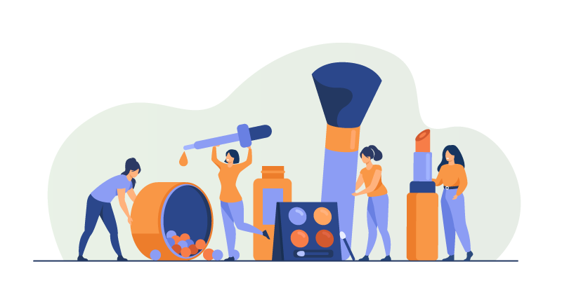 Illustration de l’engagement pour des cosmétiques responsables, fabrication et ingrédients naturels