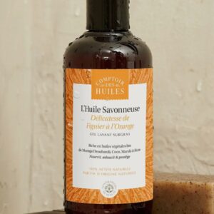 Huile Savonneuse BIO Figuier et Orange – Nettoyage doux et parfum fruité 250 ml