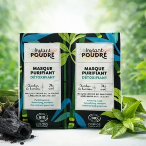 Masque purifiant et détoxifiant au charbon de bambou & thé vert