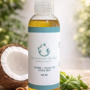 Huile de Coco au Chébé – Nutrition intense et pousse des cheveux