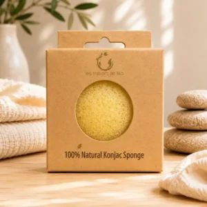 Éponge Konjac Naturelle au Gingembre – Éclat, douceur et nettoyage du visage