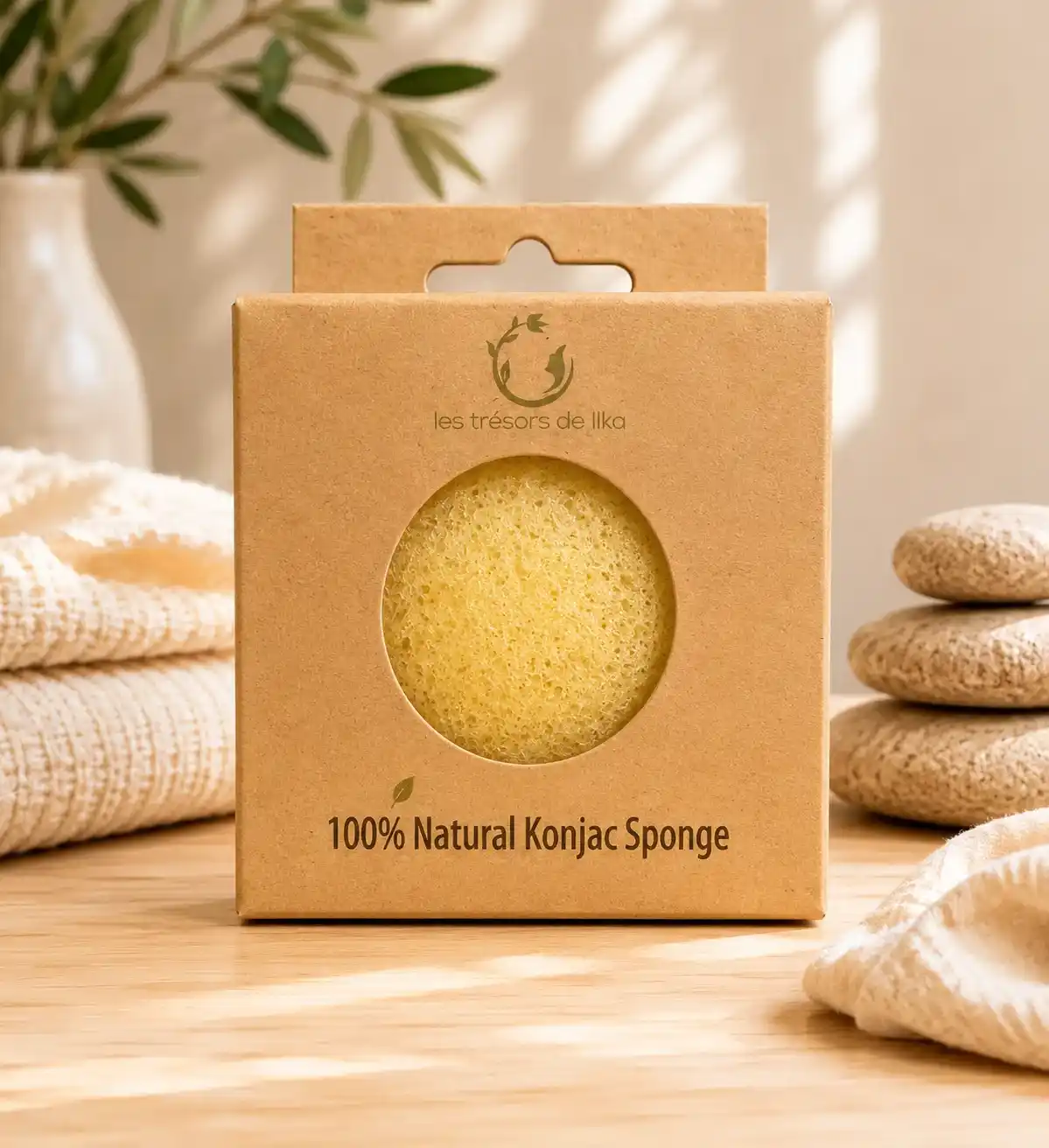 éponge konjac gingembre,konjac éclat du teint,accessoire skincare naturel,nettoyage visage doux,éponge exfoliante visage,konjac peau terne,douceur et nettoyage du visage